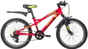 Велосипед 20' хардтейл, рама алюминий NOVATRACK TORNADO красный, 7 ск. 20AH7V.TORNADO.RD9